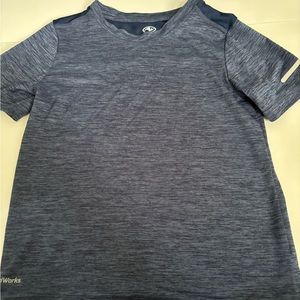 Athletic Works DriWorks Short Sleeve T-Shirt Boys Size Medium Navy Blue